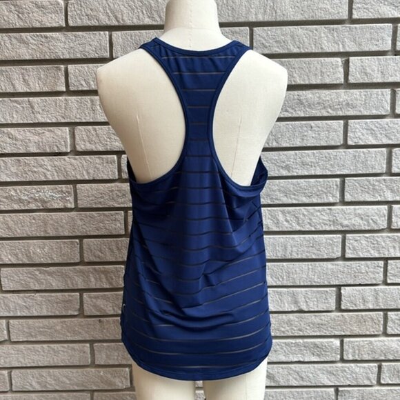 ZYIA Havana Tank Top Sheer Striped Navy Size M - Picture 7 of 8